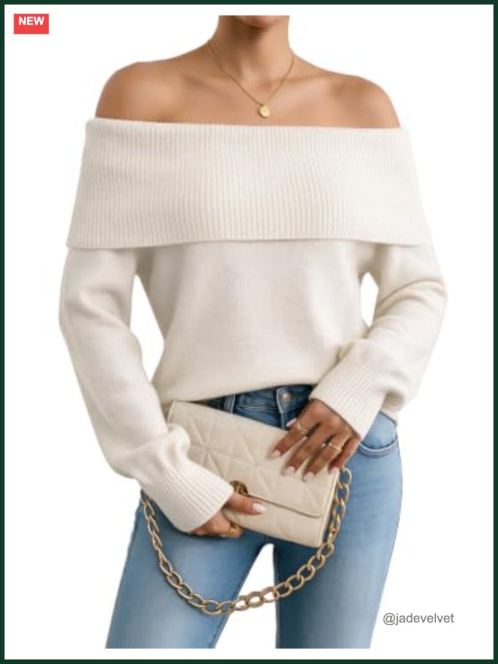 Off Shoulder Ribbed Knit Sweater Fitted Long Sleeve Going Out Top